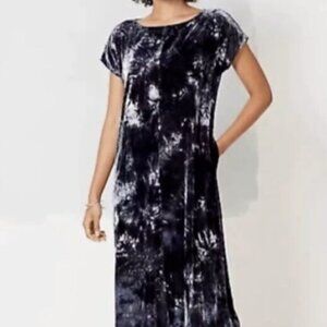 J. Jill Pure Tie-Dyed Velvet Velour‎ Dress Sz XL